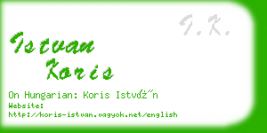 istvan koris business card